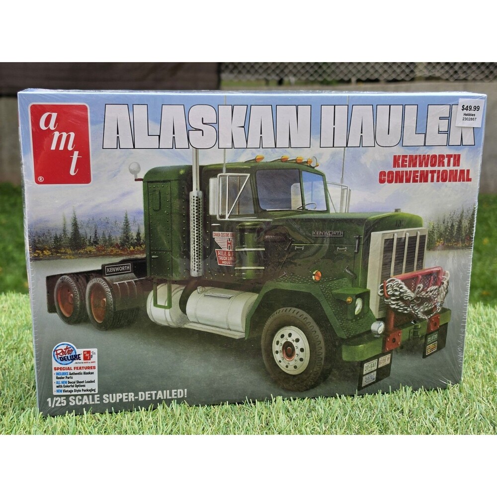 AMT 1339 Alaskan Hauler Kenworth Conventional Truck 1/25 Model Kit New Sealed